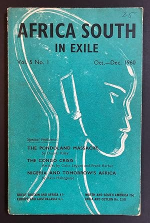 Immagine del venditore per Africa South in Exile, Volume 5, Number 1 (October - December 1960) venduto da Philip Smith, Bookseller