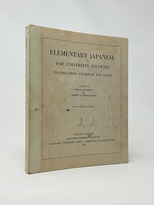 Immagine del venditore per Elementary Japanese for University Students: Vocabularies, Grammar and Notes, Second Enlarged Edition, Third Printing venduto da Munster & Company LLC, ABAA/ILAB