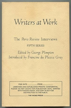Bild des Verkufers fr Writers at Work: The Paris Review Interviews Fifth Series zum Verkauf von Between the Covers-Rare Books, Inc. ABAA
