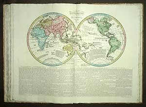 ATLAS DE LESAGE ATLAS GENEALOGIQUE, CHRONOLOGIQUE ET GEOGRAPHIQUE 1823