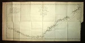 CARTE COTE DE L'AUSTRALIE NOUVELLE GALLES tirée de COOK, James HAWKESWORTH John Relation des voya...