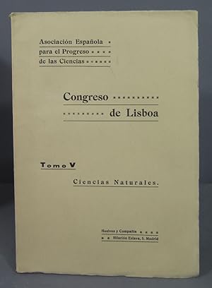 Imagen del vendedor de Congreso de Lisboa. Tomo V. Seccin IV: Ciencias naturales a la venta por EL DESVAN ANTIGEDADES