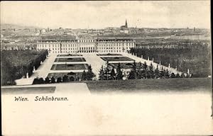 Ansichtskarte / Postkarte Wien XIII. Hietzing, Schönbrunn, Blick auf den Ort, Schloss, Garten - B...