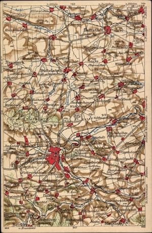 Landkarten Ansichtskarte / Postkarte Weimar, Goldbach, Buttstädt, Buttelstadt, Magdala