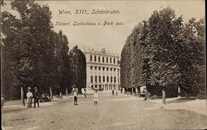 Ansichtskarte / Postkarte Wien XIII. Hietzing, Kaiserliches Lustschloss vom Park aus