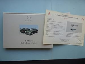 Bild des Verkufers fr Mercedes Benz E-Klasse Betriebsanleitung. (Redaktionsschlu: 25. 08. 2000) zum Verkauf von Antiquariat Heinzelmnnchen