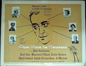 Seller image for Our Man in Havana Lobby Title Card 1960 Alec Guinness, Maureen O'Hara for sale by AcornBooksNH