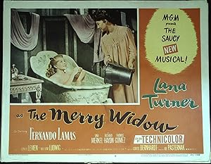 Image du vendeur pour The Merry Widow Lobby Card #4 1952 Lana Turner, Fernando Lamas mis en vente par AcornBooksNH