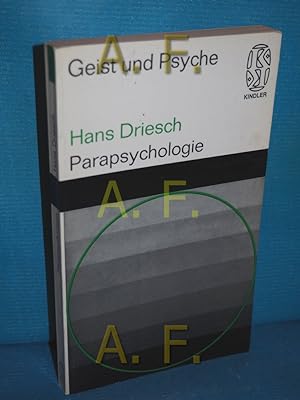 Bild des Verkufers fr Parapsychologie. zum Verkauf von Antiquarische Fundgrube e.U.
