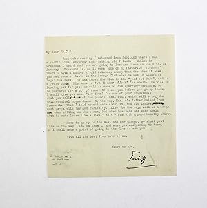 Bild des Verkufers fr An Original Typed and Signed Letter By Author and Traveler Aim Flix Tschiffely zum Verkauf von Lasting Words Ltd