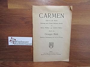 Bild des Verkufers fr Carmen : Oper in 4 Akten (Ahns Operntext-Bibliothek Nr. 1) zum Verkauf von Antiquariat im Kaiserviertel | Wimbauer Buchversand