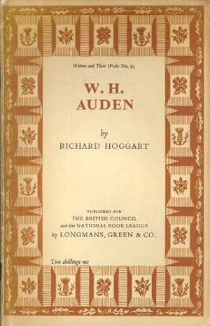 Bild des Verkufers fr W.H.Auden (Writers & Their Work S.) zum Verkauf von WeBuyBooks