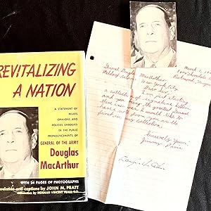 Image du vendeur pour Revitalizing a Nation (with MacArthur Signature) mis en vente par Vintage Books and Fine Art