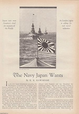 Image du vendeur pour The Navy Japan Wants. An original article from the American Review of Reviews, 1930. mis en vente par Cosmo Books