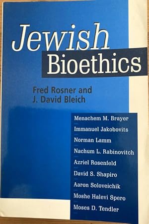 Bild des Verkufers fr Jewish Bioethics. Mit eigenhndiger Signatur von J. D. Bleich. zum Verkauf von Treptower Buecherkabinett Inh. Schultz Volha