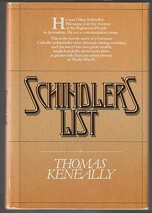 Bild des Verkufers fr Schindlers List zum Verkauf von Brenner's Collectable Books ABAA, IOBA