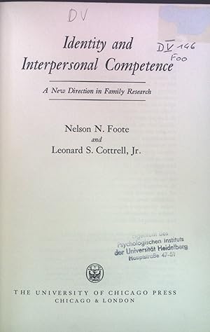 Seller image for Identity and Interpersonal Competence: A New Direction in Family Research. for sale by books4less (Versandantiquariat Petra Gros GmbH & Co. KG)