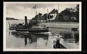 Bild des Verkufers fr Ansichtskarte Neuburg am Rhein, Blick auf die frhere Zollstation, , Lotsen-Station zum Verkauf von Bartko-Reher