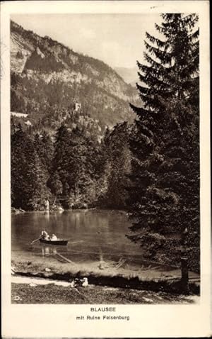 Immagine del venditore per Ansichtskarte / Postkarte Blausee Mitholz Kandergrund Kanton Bern, mit Ruine Felsenburg venduto da akpool GmbH