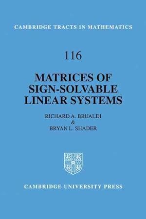 Seller image for Matrices of Sign-Solvable Linear Systems for sale by GreatBookPricesUK