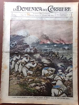 La Domenica del Corriere 8 Agosto 1915 WW1 Pelagosa Scarica Cadore Francia Morti