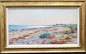 "Strand an der Ostsee" originales Gemälde, Öl auf Malplatte ca. 32x61cm; rechts unten signiert "C...