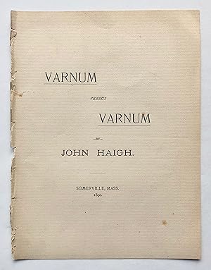Immagine del venditore per Varnum versus Varnum venduto da George Ong Books