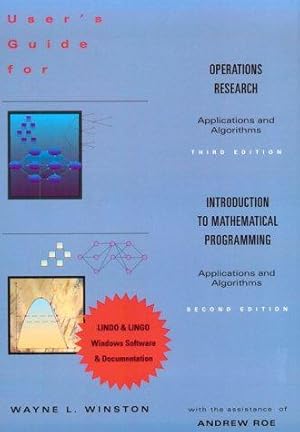 Immagine del venditore per User's Guide to Operations Research / Introduction to Mathematical Programming venduto da WeBuyBooks