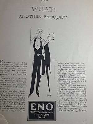 Image du vendeur pour Advertisement for Eno the World-Famed Effervescent Saline A Study in Character mis en vente par Hammonds Antiques & Books
