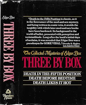 Image du vendeur pour Three by Box: The Complete Mysteries of Edgar Box mis en vente par BASEMENT BOOKS