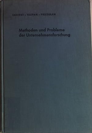 Seller image for Methoden und Probleme der Unternehmensforschung. Operations Research. for sale by books4less (Versandantiquariat Petra Gros GmbH & Co. KG)