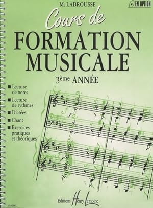 Image du vendeur pour Cours de formation musicale volume 3 - Marguerite Labrousse mis en vente par Book Hmisphres