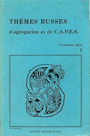 Th mes russes d'agr gation et de CAPES 3 me s rie Tome I - Jean Durin