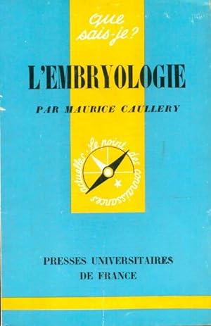 Imagen del vendedor de L'embryologie - Maurice Caullery a la venta por Book Hmisphres