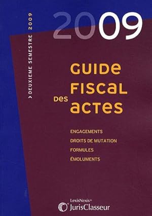 Image du vendeur pour Guide fiscal des actes (ancienne dition) mis en vente par Dmons et Merveilles