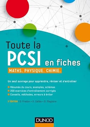 Toute la PCSI en fiches - 2ed - maths physique chimie : Maths physique chimie - Sav rio Call a