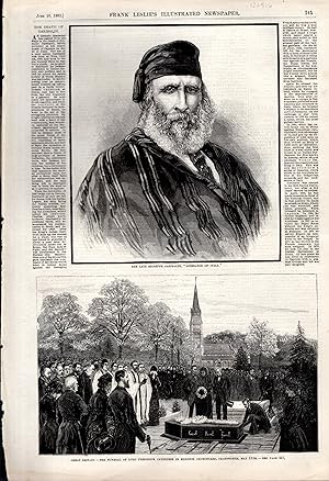 Seller image for ENGRAVING: "The Death of Garibaldi".engraving from Frank Leslie's Illustrated Newspaper: June 10,,1882 for sale by Dorley House Books, Inc.