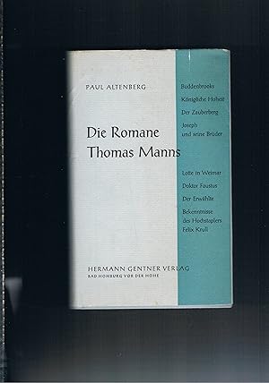 Seller image for Die Romane Thomas Manns for sale by manufactura