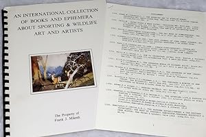 An International Collection of Books and Ephemera About Sporting & Wildlife Art and Artists