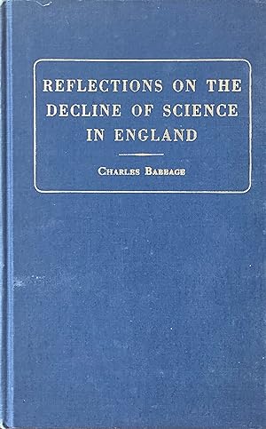 Seller image for Reflections on the decline of science in England for sale by Acanthophyllum Books