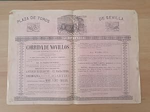 [Cartel]. Plaza de Toros de Sevilla, 1875. Antonio Rodríguez, El Habanero; José Molina, primo de ...