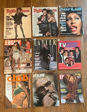 9 Magazines featuring Tina Turner, 1970 - 1992