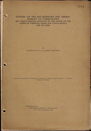 Seller image for Studies on the Biochemistry and Chemotherapy of Tuberculosis for sale by UHR Books