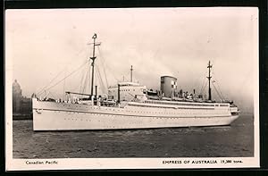 Bild des Verkufers fr Ansichtskarte Passagierschiff Empress of Australia, Canadian Pacific zum Verkauf von Bartko-Reher