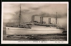 Bild des Verkufers fr Ansichtskarte Passagierschiff SS Empress of Australia, Candian Pacific zum Verkauf von Bartko-Reher