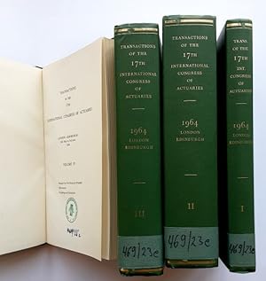 Transactions of the 17th International Congress of Actuaries. ( 4 Volumes / Bände)