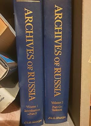 Image du vendeur pour Archives of Russia. A Directory and Bibliographie Guide to Holdings in Moscow and St. Petersburg mis en vente par Livres 1500-1945 sur la Marine les dcouvertes