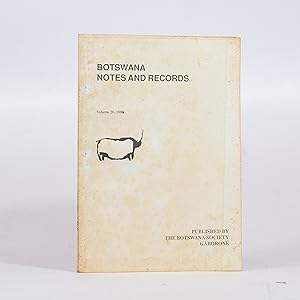 Botswana. Notes and Records. Vol 20. 1988