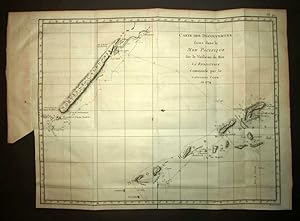 CARTE DE LA NOUVELLE CALEDONIE ET DE L'ARCHIPEL ILE D'HAWAI COOK, James. Voyage dans l'hémisphère...