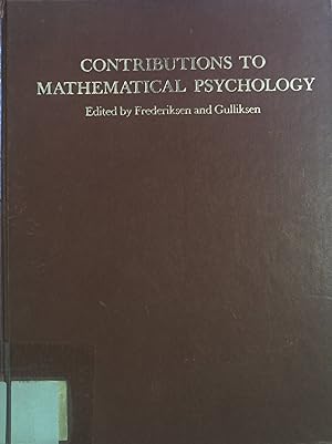 Imagen del vendedor de Contributions to Mathematical Psychology. a la venta por books4less (Versandantiquariat Petra Gros GmbH & Co. KG)